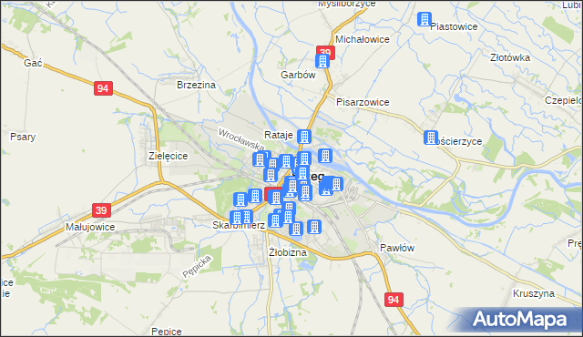 mapa Brzeg, Brzeg na mapie Targeo