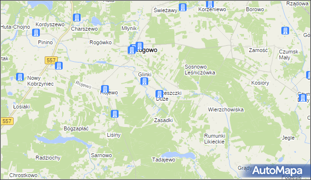 mapa Brzeszczki Duże, Brzeszczki Duże na mapie Targeo
