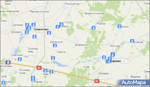 mapa Brzezienko, Brzezienko na mapie Targeo