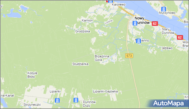 mapa Brzezinna Góra, Brzezinna Góra na mapie Targeo