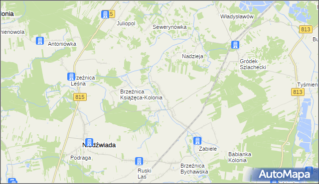 mapa Brzeźnica Książęca, Brzeźnica Książęca na mapie Targeo