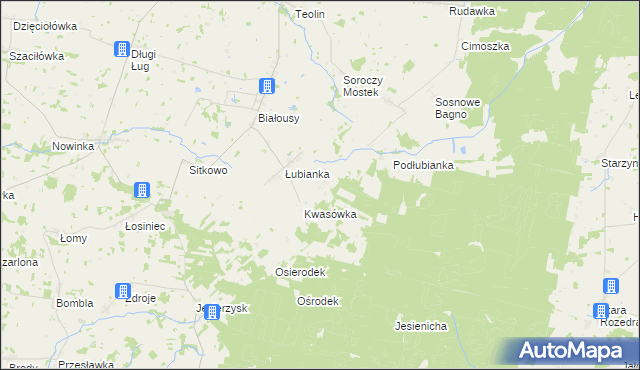 mapa Brzozowe Błoto, Brzozowe Błoto na mapie Targeo