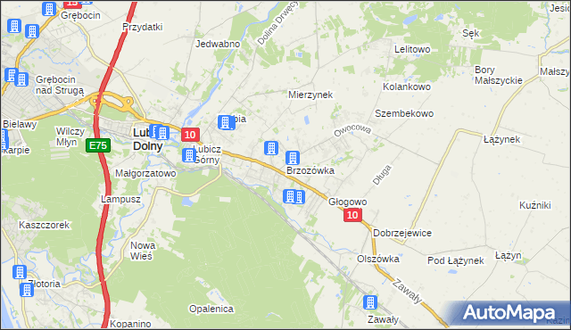 mapa Brzozówka gmina Obrowo, Brzozówka gmina Obrowo na mapie Targeo