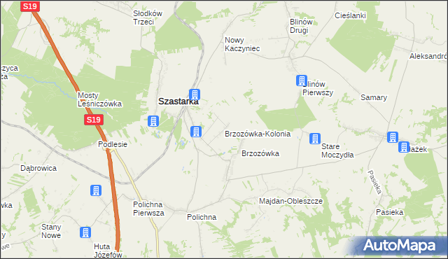 mapa Brzozówka-Kolonia, Brzozówka-Kolonia na mapie Targeo