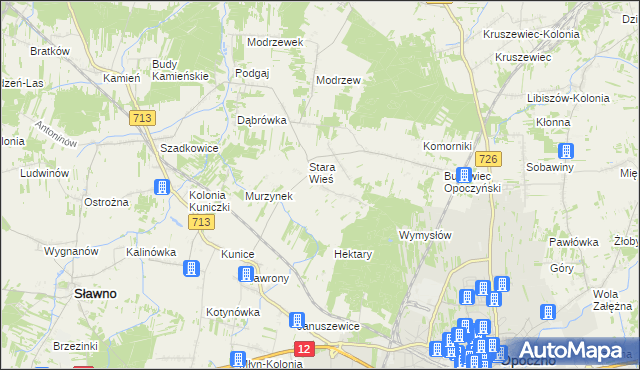 mapa Brzustówek, Brzustówek na mapie Targeo