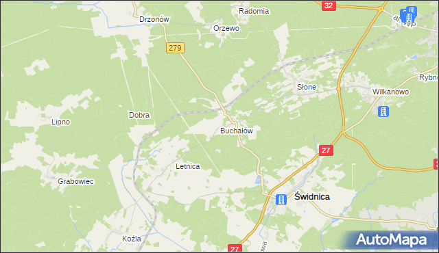 mapa Buchałów, Buchałów na mapie Targeo