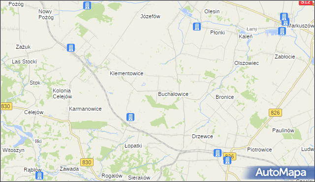 mapa Buchałowice, Buchałowice na mapie Targeo