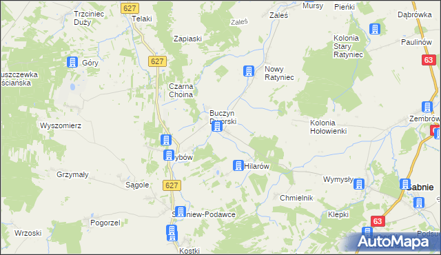 mapa Buczyn Szlachecki, Buczyn Szlachecki na mapie Targeo