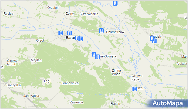 mapa Budne-Sowięta, Budne-Sowięta na mapie Targeo