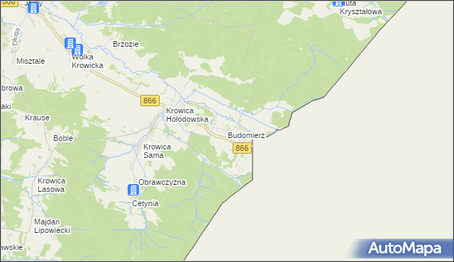 mapa Budomierz, Budomierz na mapie Targeo