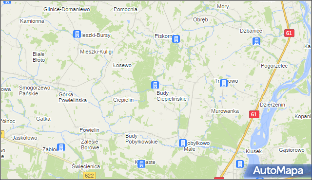 mapa Budy Ciepielińskie, Budy Ciepielińskie na mapie Targeo