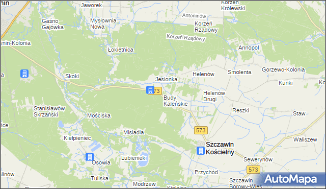 mapa Budy Kaleńskie, Budy Kaleńskie na mapie Targeo