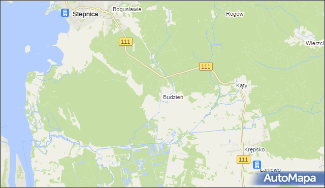 mapa Budzień, Budzień na mapie Targeo