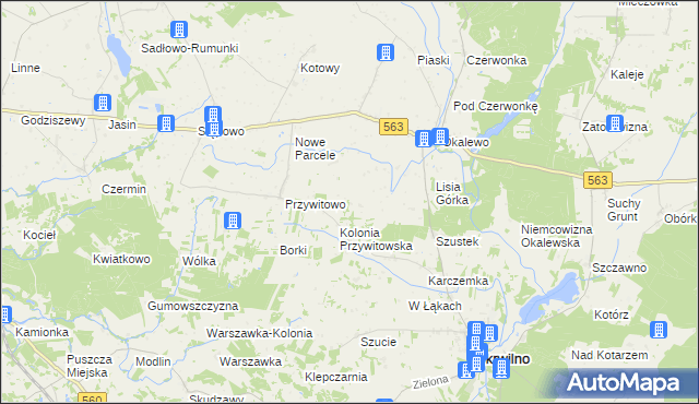 mapa Budziska gmina Skrwilno, Budziska gmina Skrwilno na mapie Targeo