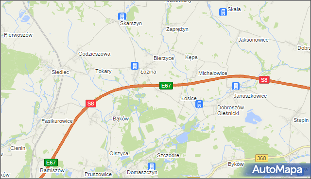 mapa Budziwojowice, Budziwojowice na mapie Targeo