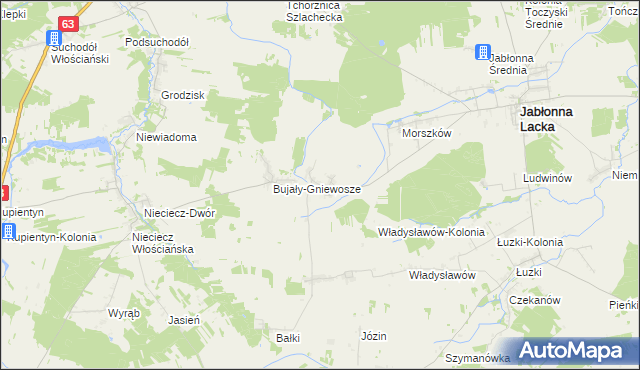 mapa Bujały-Mikosze, Bujały-Mikosze na mapie Targeo