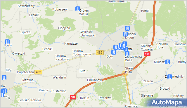 mapa Bujnów, Bujnów na mapie Targeo