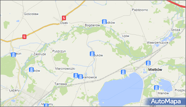 mapa Buków gmina Żarów, Buków gmina Żarów na mapie Targeo