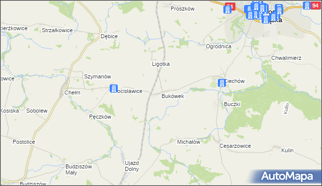mapa Bukówek, Bukówek na mapie Targeo