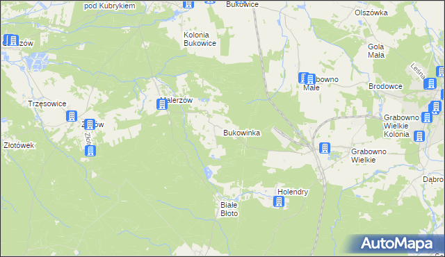 mapa Bukowinka, Bukowinka na mapie Targeo