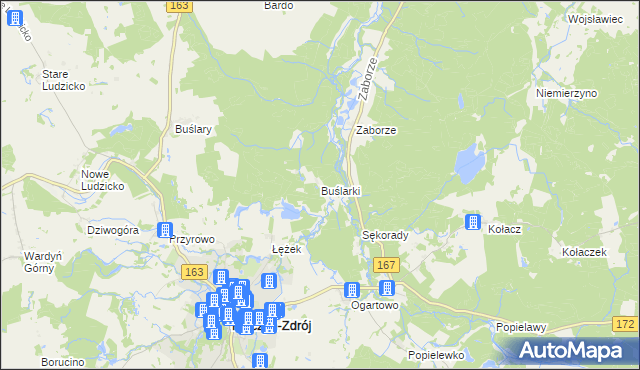 mapa Buślarki, Buślarki na mapie Targeo