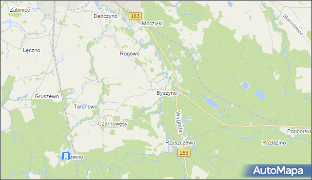 mapa Byszyno, Byszyno na mapie Targeo