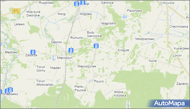 mapa Cegielnia Psucka, Cegielnia Psucka na mapie Targeo