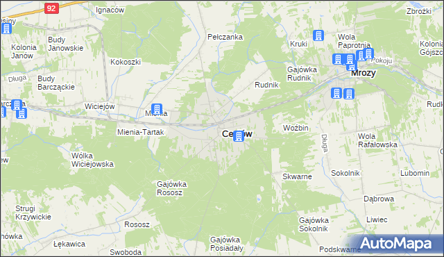 mapa Cegłów powiat miński, Cegłów powiat miński na mapie Targeo