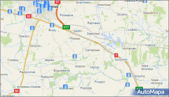 mapa Cempkowo, Cempkowo na mapie Targeo