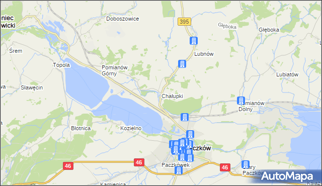 mapa Chałupki gmina Kamieniec Ząbkowicki, Chałupki gmina Kamieniec Ząbkowicki na mapie Targeo