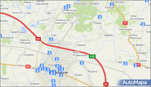 mapa Chałupki gmina Przeworsk, Chałupki gmina Przeworsk na mapie Targeo