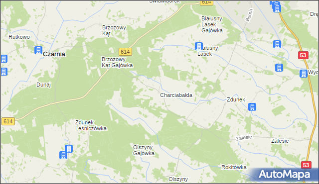 mapa Charciabałda, Charciabałda na mapie Targeo