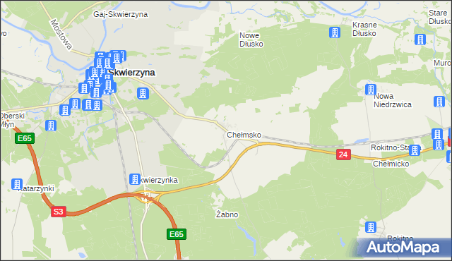 mapa Chełmsko, Chełmsko na mapie Targeo