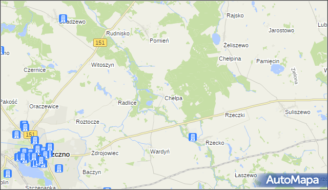 mapa Chełpa, Chełpa na mapie Targeo