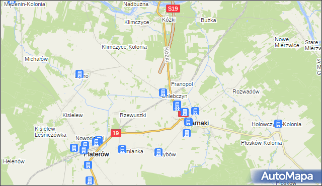 mapa Chlebczyn, Chlebczyn na mapie Targeo
