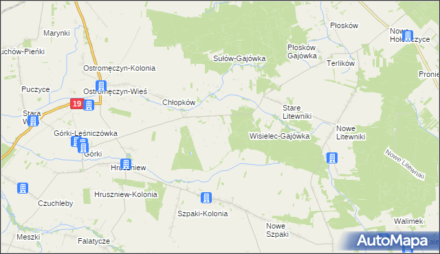 mapa Chłopków-Kolonia, Chłopków-Kolonia na mapie Targeo