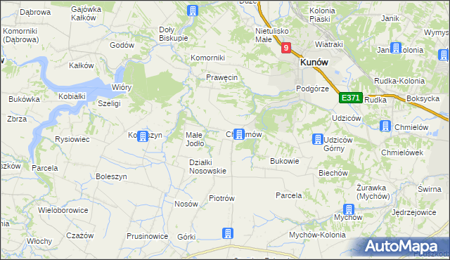 mapa Chocimów, Chocimów na mapie Targeo