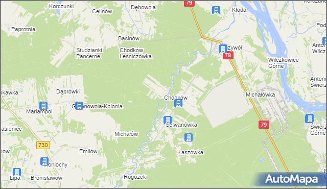 mapa Chodków, Chodków na mapie Targeo