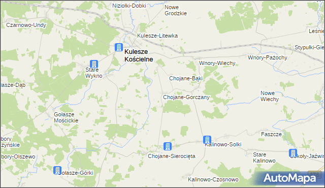 mapa Chojane-Gorczany, Chojane-Gorczany na mapie Targeo