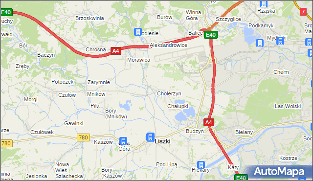 mapa Cholerzyn, Cholerzyn na mapie Targeo