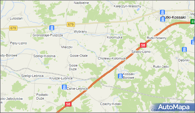 mapa Cholewy-Kołomyja, Cholewy-Kołomyja na mapie Targeo