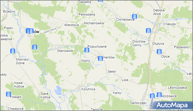 mapa Chomentów, Chomentów na mapie Targeo