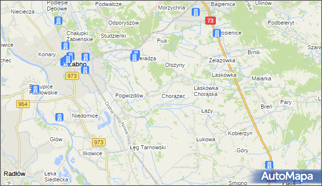 mapa Chorążec, Chorążec na mapie Targeo