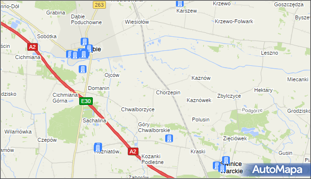 mapa Chorzepin, Chorzepin na mapie Targeo