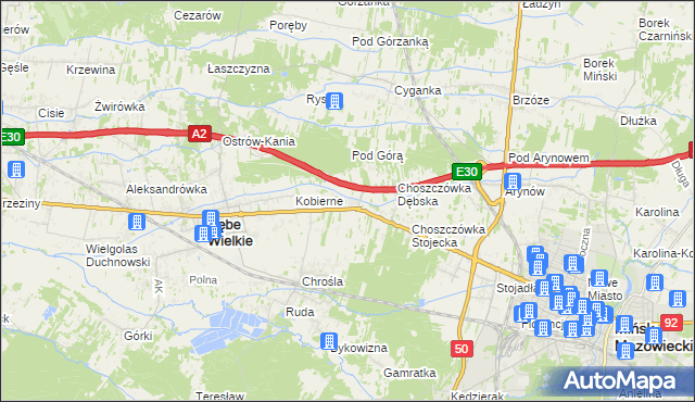 mapa Choszczówka Rudzka, Choszczówka Rudzka na mapie Targeo