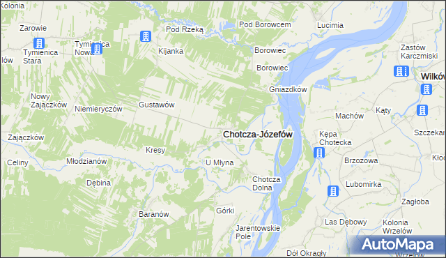 mapa Chotcza-Józefów, Chotcza-Józefów na mapie Targeo