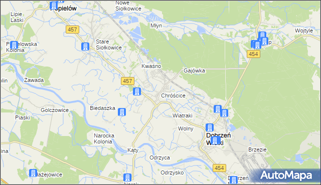 mapa Chróścice, Chróścice na mapie Targeo