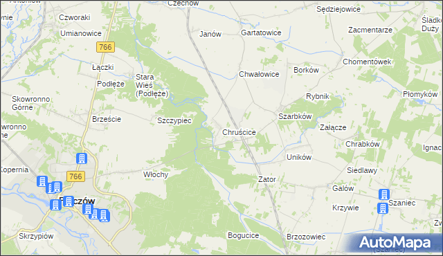 mapa Chruścice, Chruścice na mapie Targeo