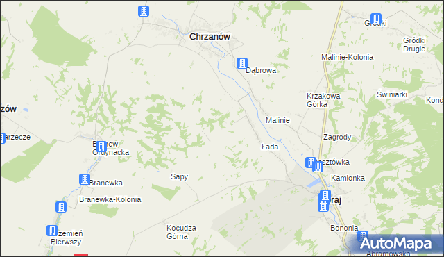 mapa Chrzanów-Kolonia, Chrzanów-Kolonia na mapie Targeo