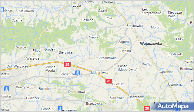 mapa Chrząstówka, Chrząstówka na mapie Targeo